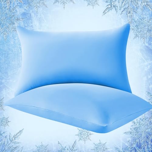 Elegear Cooling Pillow Cases for Hot Sleepers, Q-Max>0.55, Set of 2