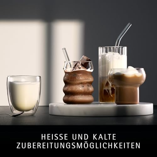 WMF Stelio Milchaufschäumer elektrisch, 500 Watt, 150-250 ml, Antihaftbeschichtung, kabellos, für Milchschaum heiss und kalt, heiße Schokolade, cromargan matt/silber