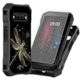 BWEGRHE Carcasa para Kyocera DuraForce PRO 3 (E7200) con protector de pantalla de vidrio templado, 2 capas a prueba de golpes de TPU en las esquinas, marco integrado para DuraForce PRO 3