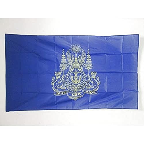 AZ FLAG, Royal Standard of Cambodia Flag, 2x3 Ft, Cambodian Kingdom Banner with Sleeve, 100% Polyester, Fade Resistant