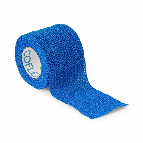 Medline Co-Flex Self Adherent Cohesive Wrap Bandages With Latex, 2" X 5 Yards, Assorted Colors (36 Count) #TOP3