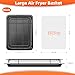 Air Fryer Pans for Oven, Oven Air Fryer Basket and Tray with Cooking Guide & 30 PCS Parchment Papers, DEGOVIN Crisper Tray Non-stick Stainless Steel Air Fry Pans for Convection Oven(15.8