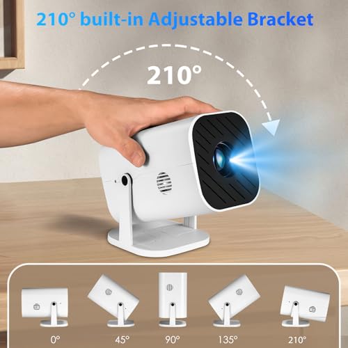 Mini Portable Projector (Built-in Speaker and Bluetooth 5.3), Video Projector for iPhone, Compatible with 4K, 1080P Movie Projector, Supports Smartphones/Video Games/TV stick/PS5/Computers/HDMI/USB by YGSKK - Image 8
