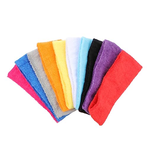 Ipetboom 10 Pcs Faixa De Suor Esportiva Tecido Chapelaria Absorver o Suor Cara