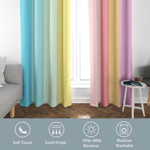 Cortinas opacas de diseño degradado con acabado textil premium 7