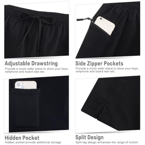 Driftline Board Shorts for Men, Driftline Board Shorts for Men,with Compression Liner & Zipper Pockets2