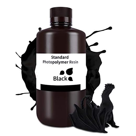 ELEGOO Resina 3D Negro 1KG, Resina UV, Impresora 3D Resina Estándar, Resina 405nm para Impresora LCD Fotopolímero Curado UV Resina