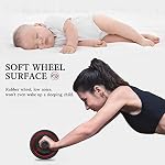 Readaeer Ab Roue à roulettes avec Knee Pad Exercice Abdominal pour l'équipement de fitness à domicile