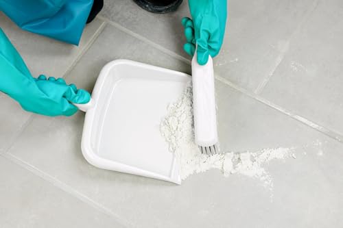 Image of SPARTA Handheld Dustpan with Handle, Cleaning Essentials for Home and Commercial Use, 10 inch, White (Pack of 4)