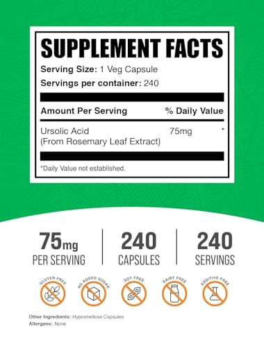BulkSupplements Ursolic Acid Capsules