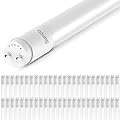 Sunco Lighting 50 Pack T8 LED 4FT Tube Light Bulbs Ballast Bypass Fluorescent, Replacement 6000K Daylight Deluxe 18W Frosted Cover Retrofit Single Ended Power (SEP) Commercial Grade - UL
