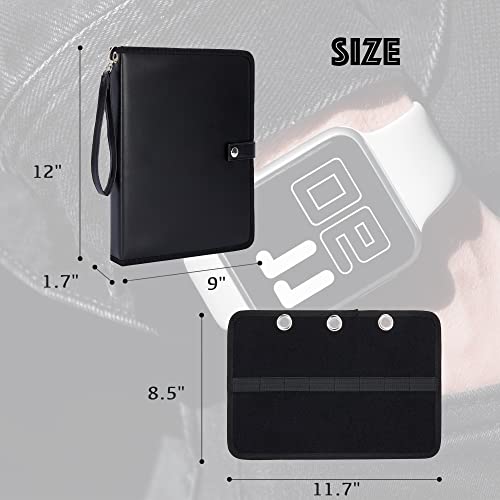 Huhynn 48 Watch Bands Storage Case, Leather Watch Bands Holder And Organizer Storing 48 Smartwatch Bands For Home, Travel( Bag Only) (Black-3 Pages) #TOP2