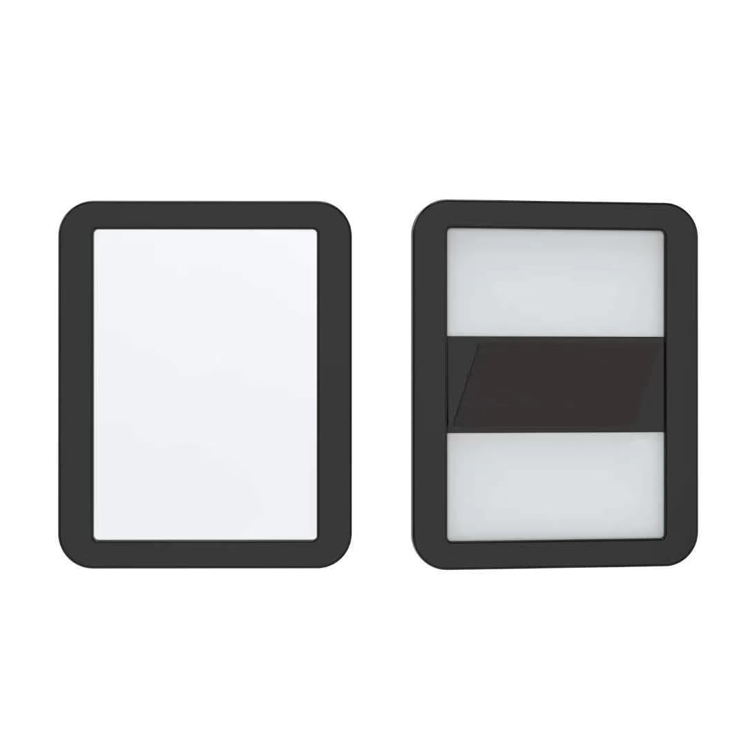 Miroir Magnétique Pour Casier 17,3x13,3 Cm - Cadre Noir, Aimant Puissant, Idéal école, Bureau, Salle De Bain, Réfrigérateur - 5