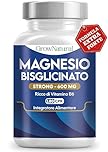 Magnesio Bisglicinato 600mg - 180 Compresse con Vitamina B6 - Magnesio Glicinato forma chelata - Magnesium Glycinate - Integratore Contro Stress e Affaticamento - Supporta Muscoli e Ossa