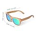 Ynport Mens/Womens Polarized Full Charcoal Bamboo Frame Classic Wooden Coated Sunglasses, Vintage Eyewear, Floating in Water