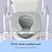 Medline Drop Arm Commode Chair for Adults and Seniors, Padded Seat, Removable Pail, Splash Guard, Drop-Down Arms, 350 lb. Weight Capacity