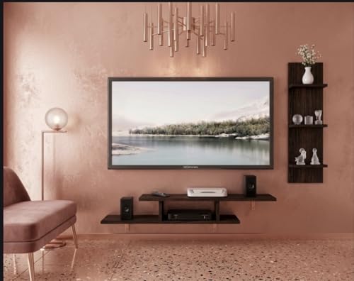 Image of 48 Inches Tailed Broad Base Tv Cabinet Floating Shelves for Wall Set,Wall Mounted Shelf for Living Room, Bedroom, Outdoor,Gallery,Stairs (Tv Cabinet)
