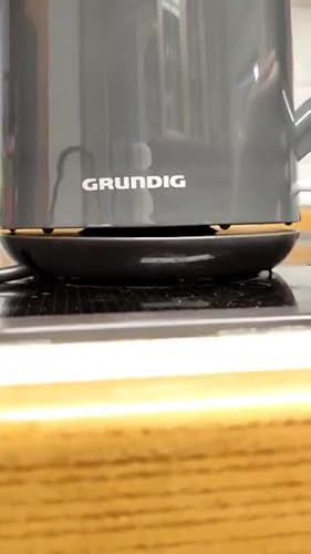 Grundig WK 5320 Waterkoker, 2200 W vermogen, 1,7 l inhoud, snoeropwikkeling, 1 liter, automatische uitschakeling, verborgen verwarmingselement van roestvrij staal, grijs/terracotta