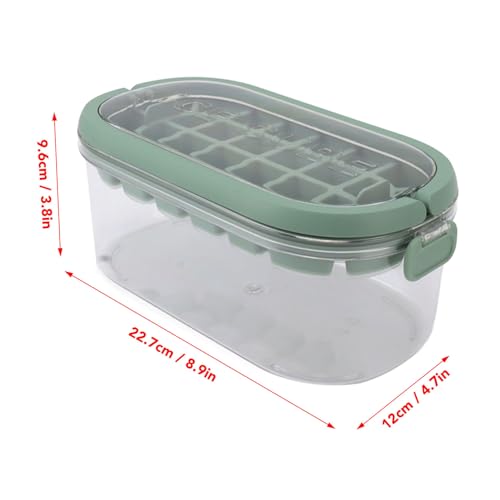 Molde para cubitos de hielo 28 cavidades base suave verde lima miniatura 2