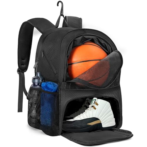 ANILD Basketball Backpack, Large capacity Girls Boys Basketball Sports Bag with Separate Ball Holder...