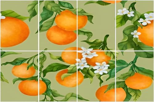 8 Pack Art Acoustic Panels seamless watercolor hand drawn art orange used for texture paper Soundproof Wall Panels, 32″x48″ Decorative Sound Absorbing Panels, Acoustic Treatment for Home, Office