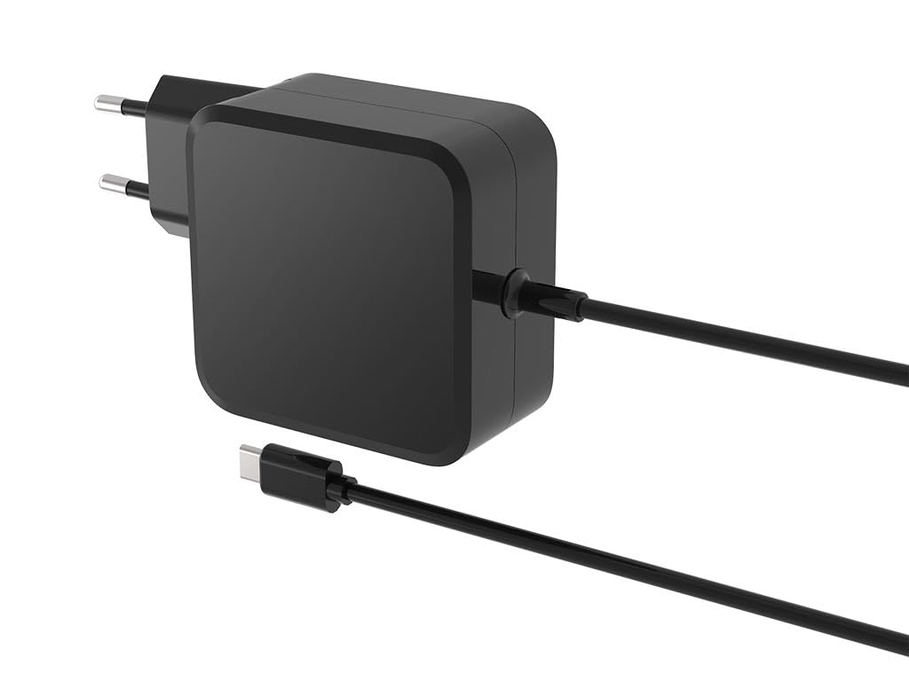 HQ-Power Cargador rápido Universal GAN con Cable USB-C, 1,8 m, 1x USB-C, para Smartphones iOS/Android, portátiles y tabletas, 5 Veces más rápido, Compacto e Ideal para Viajar, 100 W, Negro