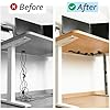 Cable Management Under Desk, Znben Detachable Cable Straps Heavy Duty Hook and Loop Cable Ties Reusable 20 Pack