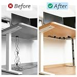 Cable Management Under Desk, Znben Detachable Cable Straps Heavy Duty Hook and Loop Cable Ties Reusable 20 Pack - Image 2