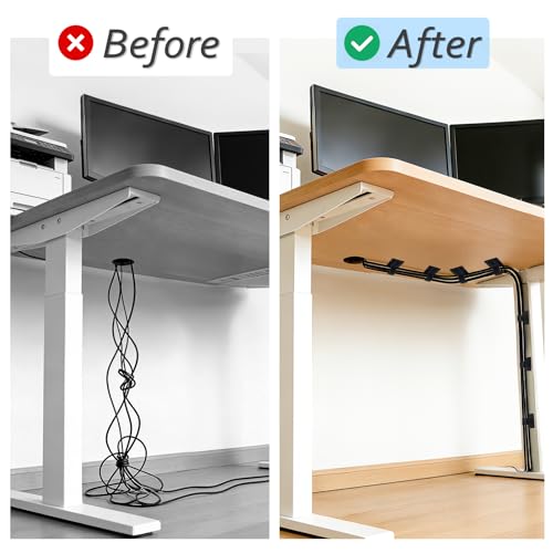 Znben Cable Management Under Desk Detachable Cable Straps, Black, 20 Pack by Znben - Used condition - Image 2