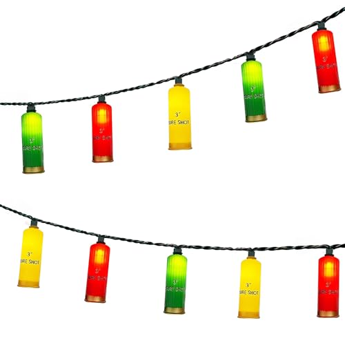 CHYParty Shotgun Shell String Lights 8.5FT 10 LED Multicolor Plug in