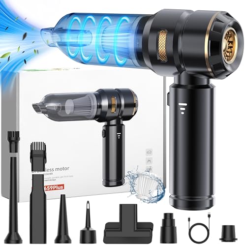 Sporvet Aspirateur à Main 16000 Pa,Portable Mini Aspirateur Puissant sans Fil,Multifonctionnel...