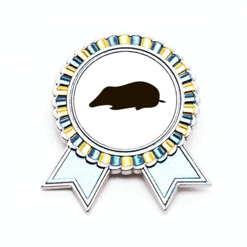 Broche taupe en métal noir : cadeau original pour amateur de nature
