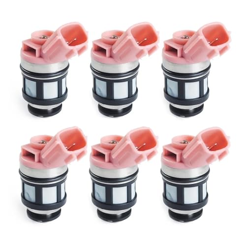 ​6pcs Fuel Injectors Compatible For Nissan 3.0L 3.3L VG30E VG33E Engines 16600-9S200 16600-9S205 16600-1B000 297-1004 10851N FJ434 JS234