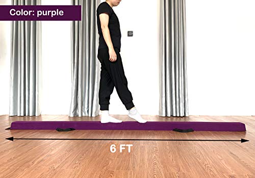 Image of Marfula 6 FT / 8 FT / 9 FT Folding Gymnastics Beam Foam Balance Floor Beam