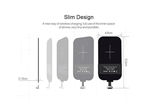 Image of Nillkin Magic Tag Qi Wireless Charger Receiver Chip for USB Type-C Small Cellphones Like Google Pixel /Nexus 6P (Type-C Short Version), Black