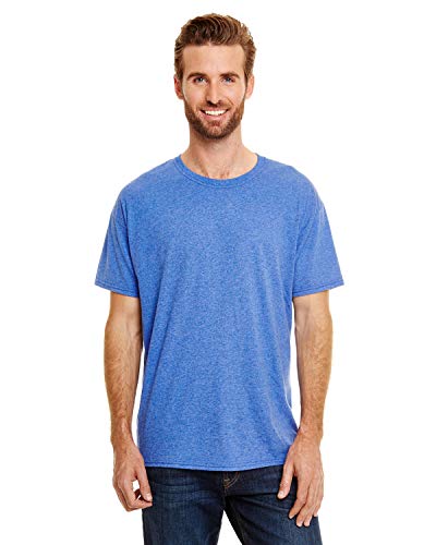 Hanes Mens X-Temp Fresh IQ Tri-Blend Performance Tee, 2XL,Royal Triblend