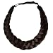 Coolcos Women Fashion French Hair Style Plaited Braided Hair Braid Headbands Synthetic Dark Brown Braids Headband