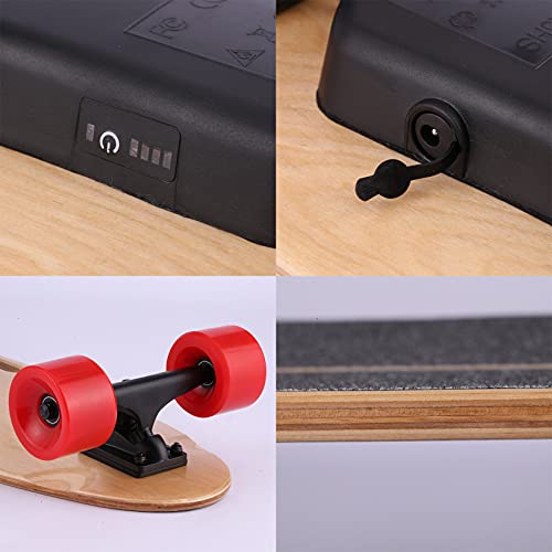 Skateboard-Electrique82cm-Longboard-Electrique-avec-Telecommande350W-Moteur-Planche-roulettes-Electrique20kmh-Vitesse6-12km-PorteeElectric-Skateboard-Longboard-pour-Adulte-Adolescent-Debutant Skateboard Electrique,82cm Longboard Electrique avec Télécommande,350W Moteur Planche roulettes Électrique,20km/h Vitesse,6-12km Portée,Electric Skateboard Longboard pour Adulte Adolescent Débutant
