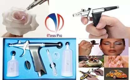 Image of Air Brush Dual Cup Airbrush Spray Gun KIT 0.3MM AIR Brush for Art, Tattoo, Barber, Nail Art, Cake Decor, Makeup, Model Painting Etc. (1Pc Airbrush Pen Gun Trigger Type)