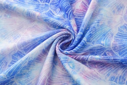 Image of Tie Dye Mermaid Sloth Christmas Halloween Pajamas for Girls Long Sleeve and Pants Nighty PJS 2-piece Set Size 6-16