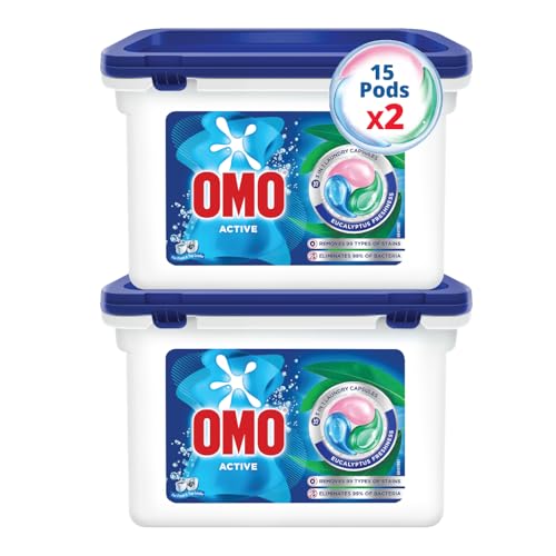 OMO 3in1 Laundry Capsules Eucalyptus Freshness 30 Capsules Removes 99 Types of Stains