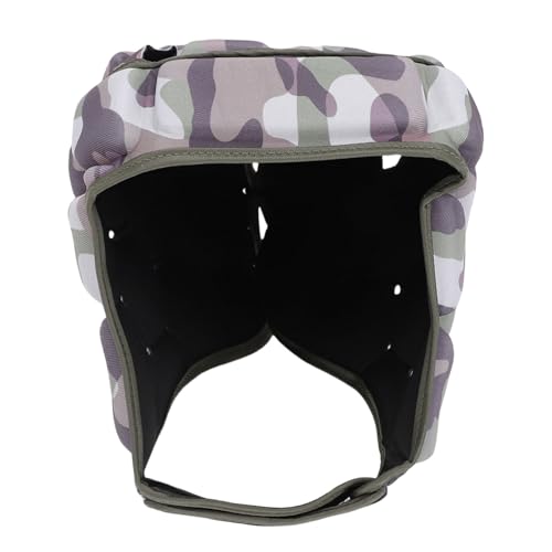 AMONIDA Casco de Rugby Transpirable Anticolisión, Casco de Fútbol EVA Suave para Adultos, Niños y Jóvenes Pequeños, Acolchado con Diseño Deportivo de Fútbol, ​​Ideal para Portero de Béisbol