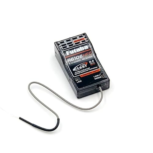 Xeniol Futaba R6106HFC 2.4GHz 6-Channels Fasst HV Receiver T8FG 14SG 18SZ 18MZ FX22 Rc Receiver for Fixed Wing Airplane Accessories
