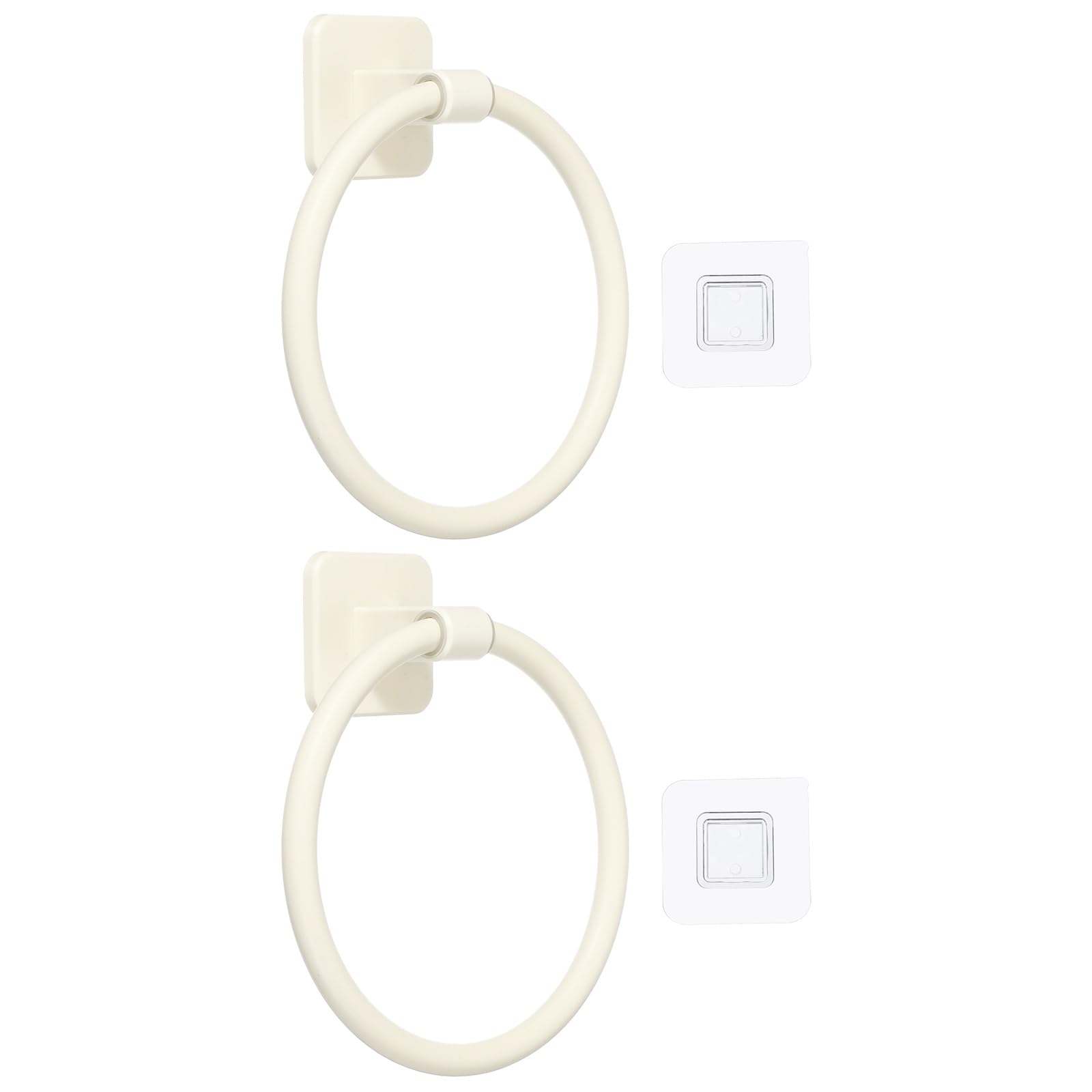 Porte-serviettes auto-adhésif sans perçage en aluminium blanc étanche x2