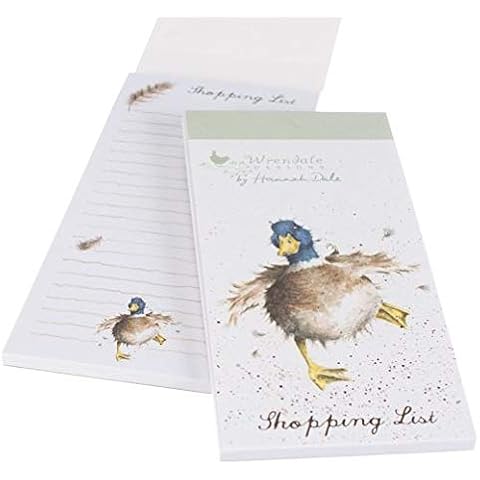 Libreta magnética Wrendale Designs para la lista de la compra con diseño de pato Cover