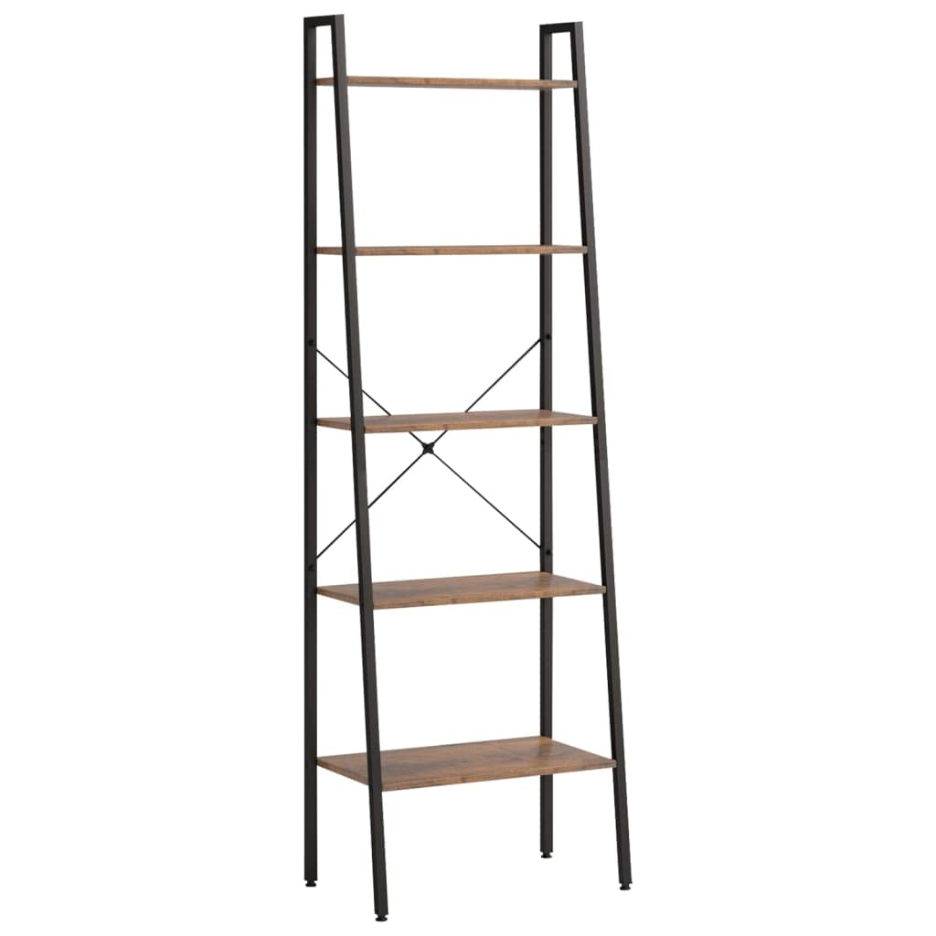 Scaffale Autoportante a 5 Ripiani in Acciaio 56x35x174 cm | Libreria verticale salvaspazio per soggiorno, bagno e studio, ideale per organizzare libri, piante e oggetti quotidiani.