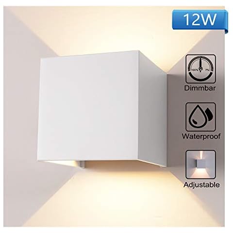 12W Dimmer Wandleuchte Innen Wandlampe Wasserdicht Cover