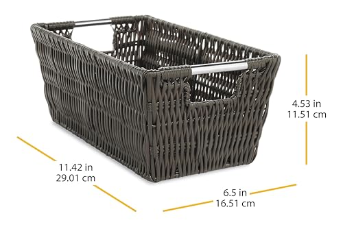 Image of Whitmor Rattique Small Shelf Tote Espresso