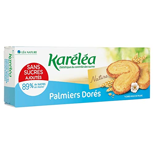 Palmiers KARELEA sans sucres ajoutés - Lot de 6 paquets de biscuits de 100g