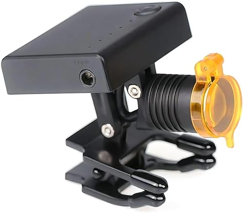 Alkita 3W Led Headlight Lamp Clip-On Type With Filter For Binocular Loupe Black Metal Clip cover